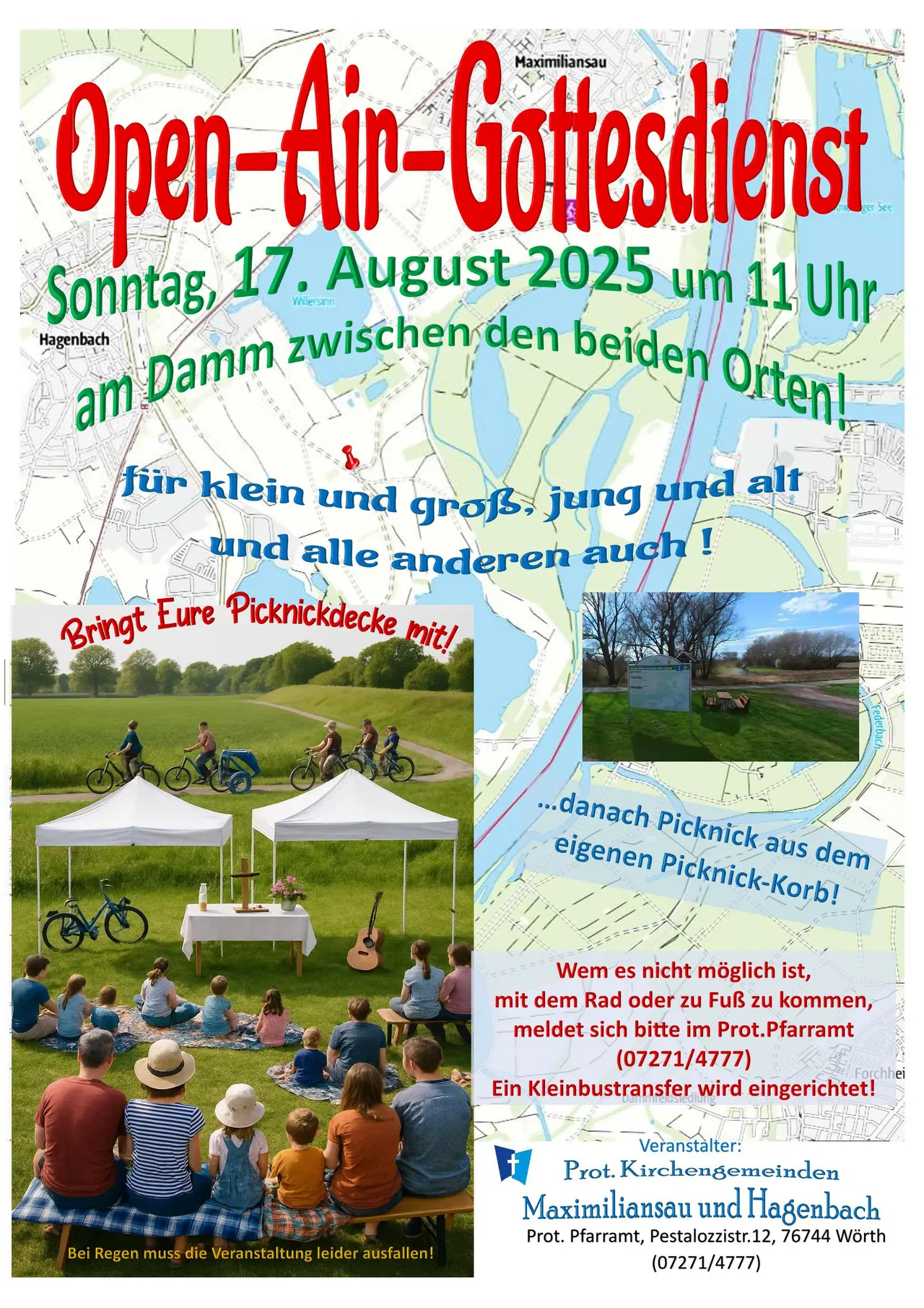 Plakat zum Open-Air-Gottesdienst am 17. August ab 11 Uhr